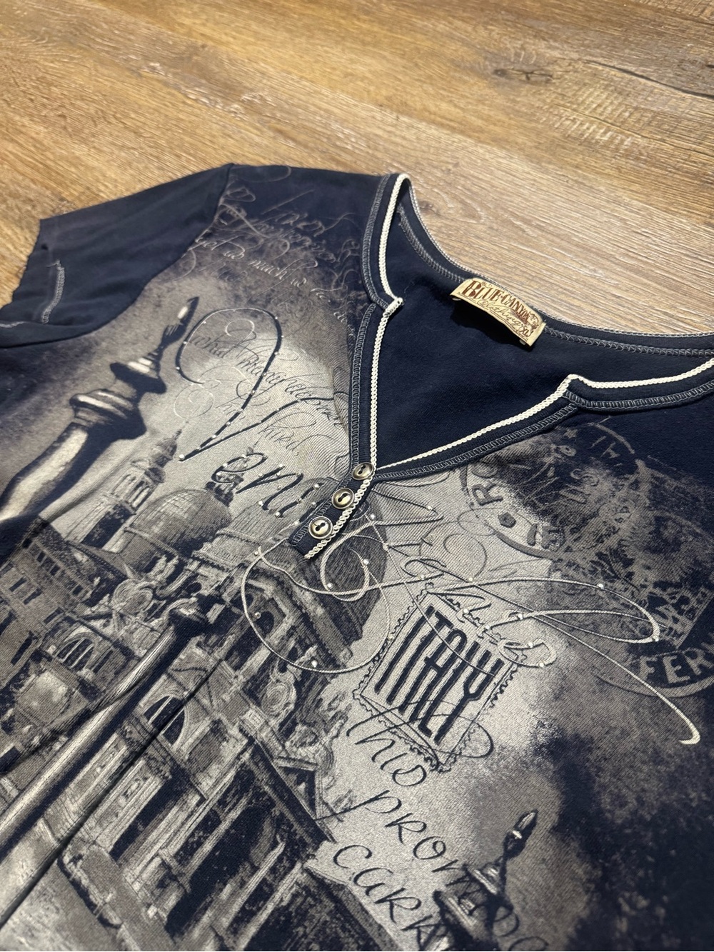 Crazy Women’s Y2K AOP Short Sleeve Shirt - Picture 2 of 4
